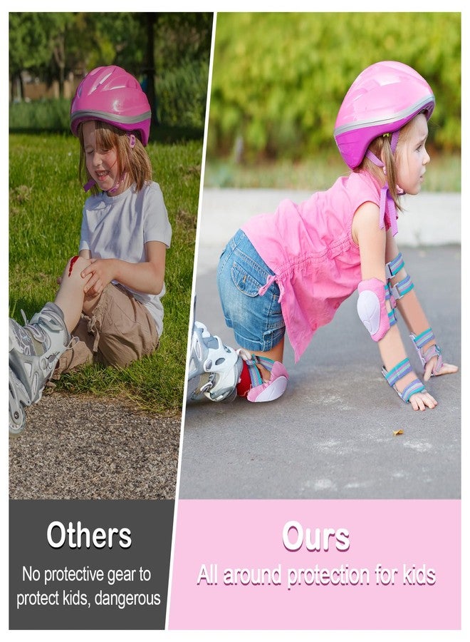 FIODAY Knee Pads for Kids Knee and Elbow Pads Wrist Guards with DIY Stickers Adjustable Protective Gear Set for Inline Skating Biking Skateboard Scooter 3-8 Years - Image 2