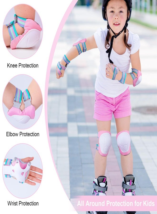 FIODAY Knee Pads for Kids Knee and Elbow Pads Wrist Guards with DIY Stickers Adjustable Protective Gear Set for Inline Skating Biking Skateboard Scooter 3-8 Years - Image 3