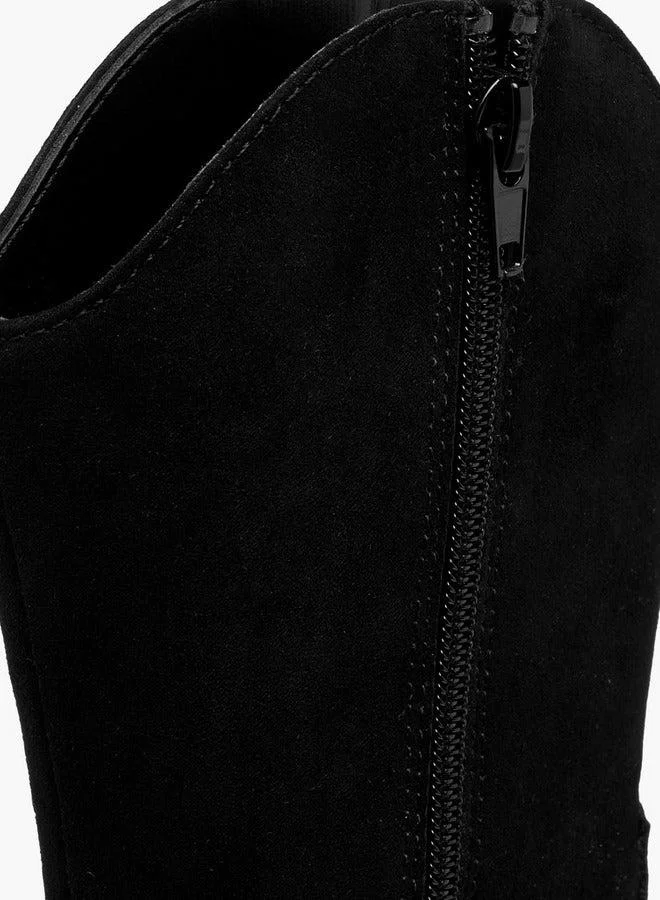 Little Missy  Embellished High Cut Boots with Zip Closure  | Best Price UAE