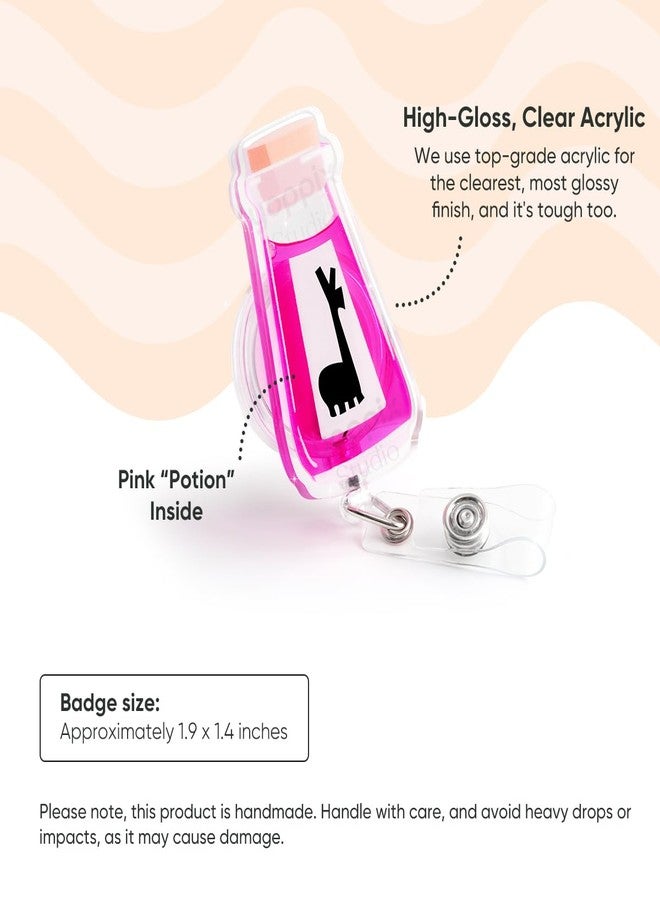 YOPPIX Llama Potion Liquid-Filled Badge Reel, Shaker Funny Badge Reel Retractable for Nurses RN EN Doctor Paramedic Phlebotomist Medical - Image 4
