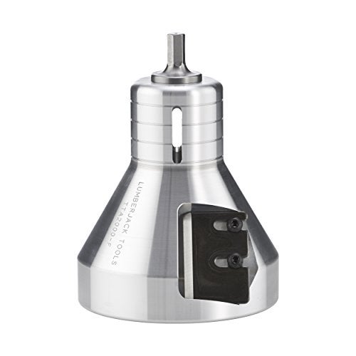 Lumberjack Tools Tenon Cutter for Log Furniture 2 Diameter Industrial Series Machined from a Solid Aluminum Billet 12 Shank Dual Blades Create 60 Degree Tapered Shoulder Profile DIY USA Made