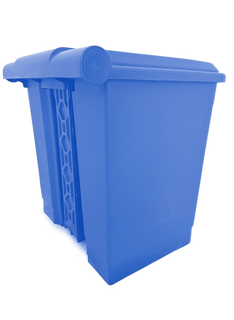 AKC سلة مهملات AKC خطوة | تشطيب بلاستيكي غير لامع | مناسبة للحمامات والمطابخ والمساحات المشتركة | أزرق | 30 لتر - Image 3
