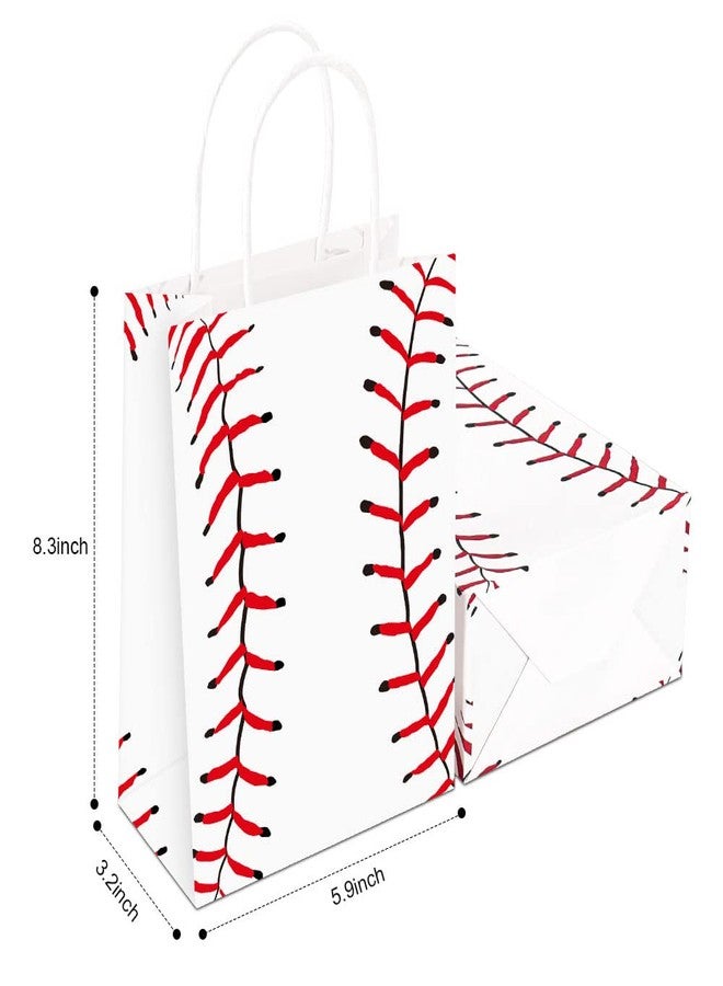 BCHOCKS 16 PCS Baseball Party Gift Bags for Baseball Party Supplies Birthday Decor Decorations, Party Favor Goody Treat Candy Bag Baseball Pattern Gift Bag, Birthday Party Supplies for Kid Adult - Image 4