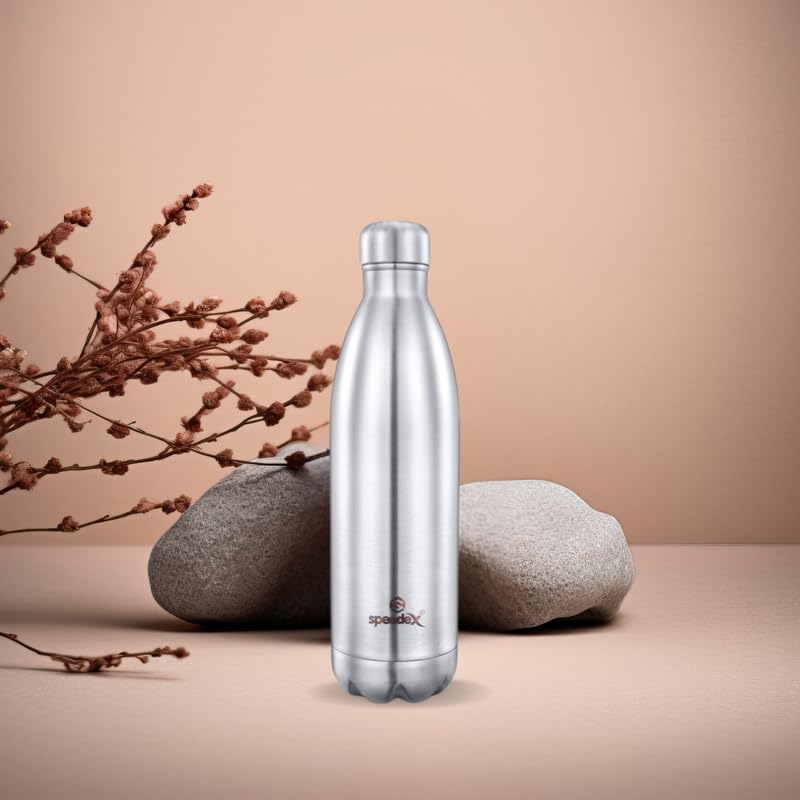 Speedex Thermos Bottle - 1000 ML Vacuum Insulated Stainless Steel for Kids, Men, Women - Thermosteel Bottle Ideal for School, Office, Travel Flask for Hot & Cold Beverages - Golden Colour - Image 3