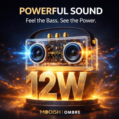 ModishOmbre Basson 12 watt Portable Bluetooth Speaker | 20 hr Playtime | Type-C | Premium Finish | Best Blueooth Speaker - Image 2