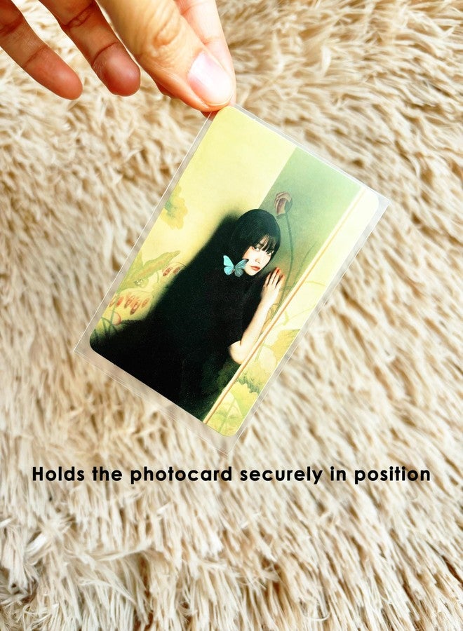 Baskiss 100 Packs Photocard Sleeves, 59 x 90 mm Ultra Thickness 200 Microns CPP Clear Sleeve Idol Card Protector Holder Trading Shield Cover for 3 inch Polaroid Kpop Album Photo (Unsealable) - Image 5