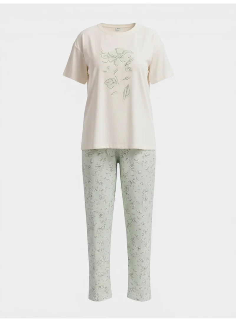 Victor And Jane  Women's Graphic Short Sleeve Pyjama Set for Women | Best Price UAE