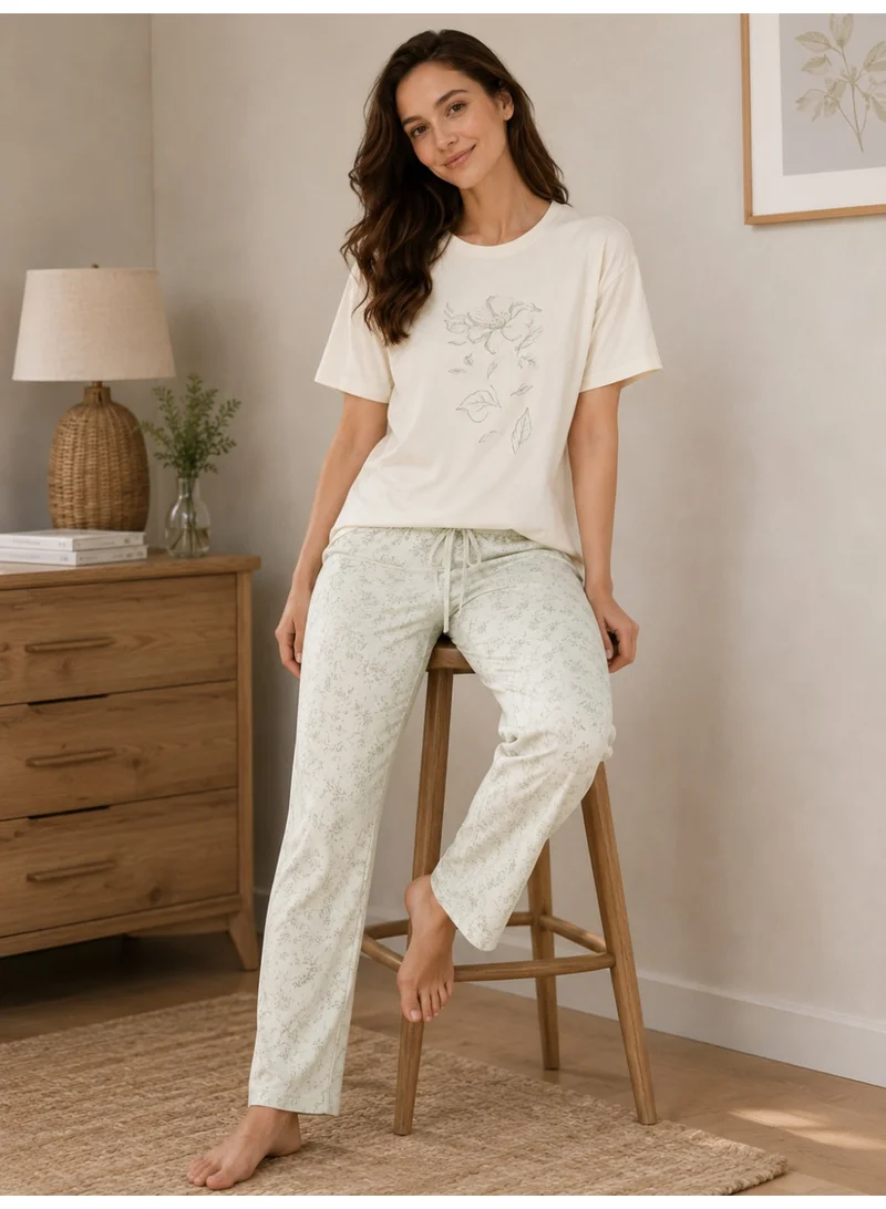 Victor And Jane  Women's Graphic Short Sleeve Pyjama Set for Women | Best Price UAE