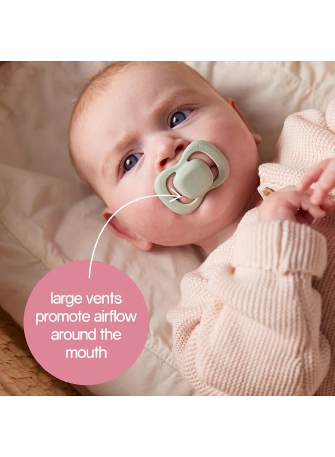 b.box Pacifier Silicone 2 Twin Pack – Ocean/Sky, Soft Orthodontic Soother for Newborns, Lightweight & Durable Design, 0m+ - Image 3