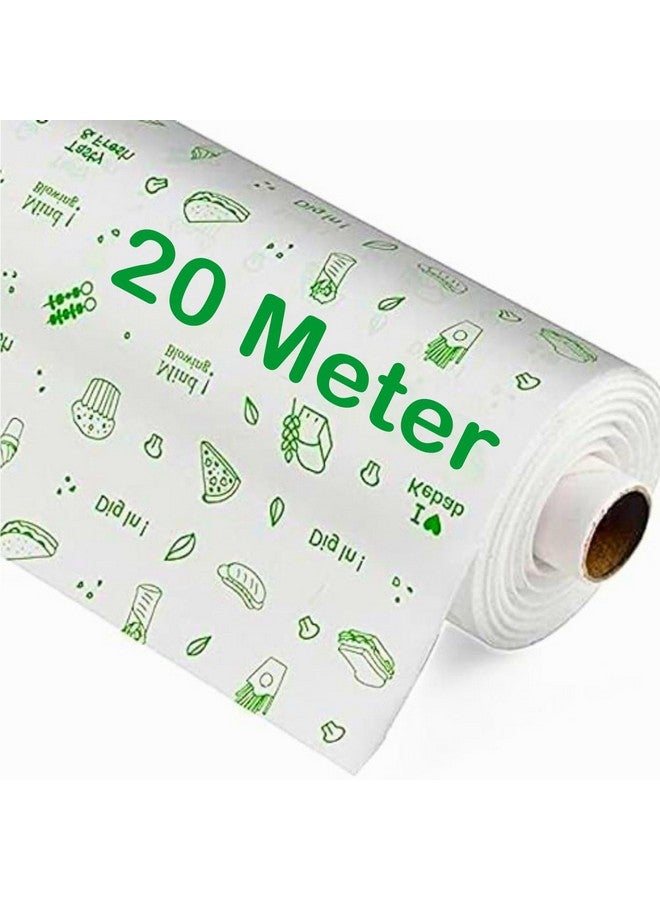 OFIXO 20 Meters Premium Non-Stick Butter Wrapping Paper Food Wrapping Paper Roll. Re-heatable Non Stick Paper, Oven Safe Parchment Paper Food Wrapping Paper - Image 1