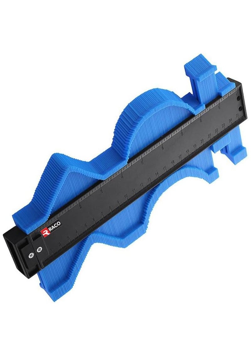 RACO Contour Gauge 10 Inch Profile Tool for Measuring | Irregular Shape Duplicator Outline Tools for Measuring, Marking, Duplicating and Installing | Plastic Shape Measuring Tool (Blue) - Image 1