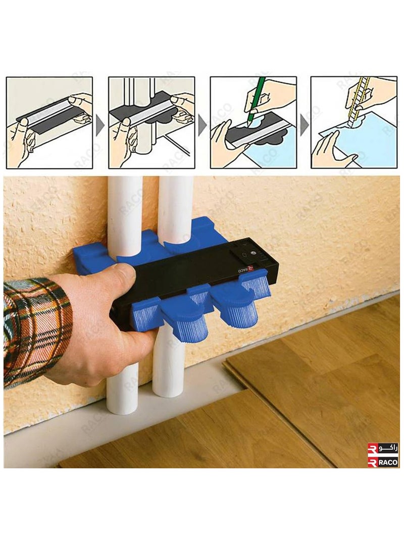 RACO Contour Gauge 10 Inch Profile Tool for Measuring | Irregular Shape Duplicator Outline Tools for Measuring, Marking, Duplicating and Installing | Plastic Shape Measuring Tool (Blue) - Image 5