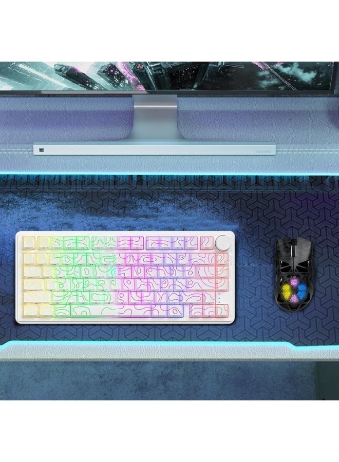 مكعب غاضب ماوس الألعاب اللاسلكي G11 – ماوس ألعاب خفيف الوزن مع إضاءة RGB، بدقة تصل إلى 22000 نقطة في البوصة (DPI) ومستشعر PAW3311، ويدعم ثلاث طرق اتصال: بلوتوث / لاسلكي 2.4 جيجاهرتز / سلكي، مثالي للألعاب على أجهزة الكمبيوتر المكتبي، اللابتوب، وماك. - Image 4