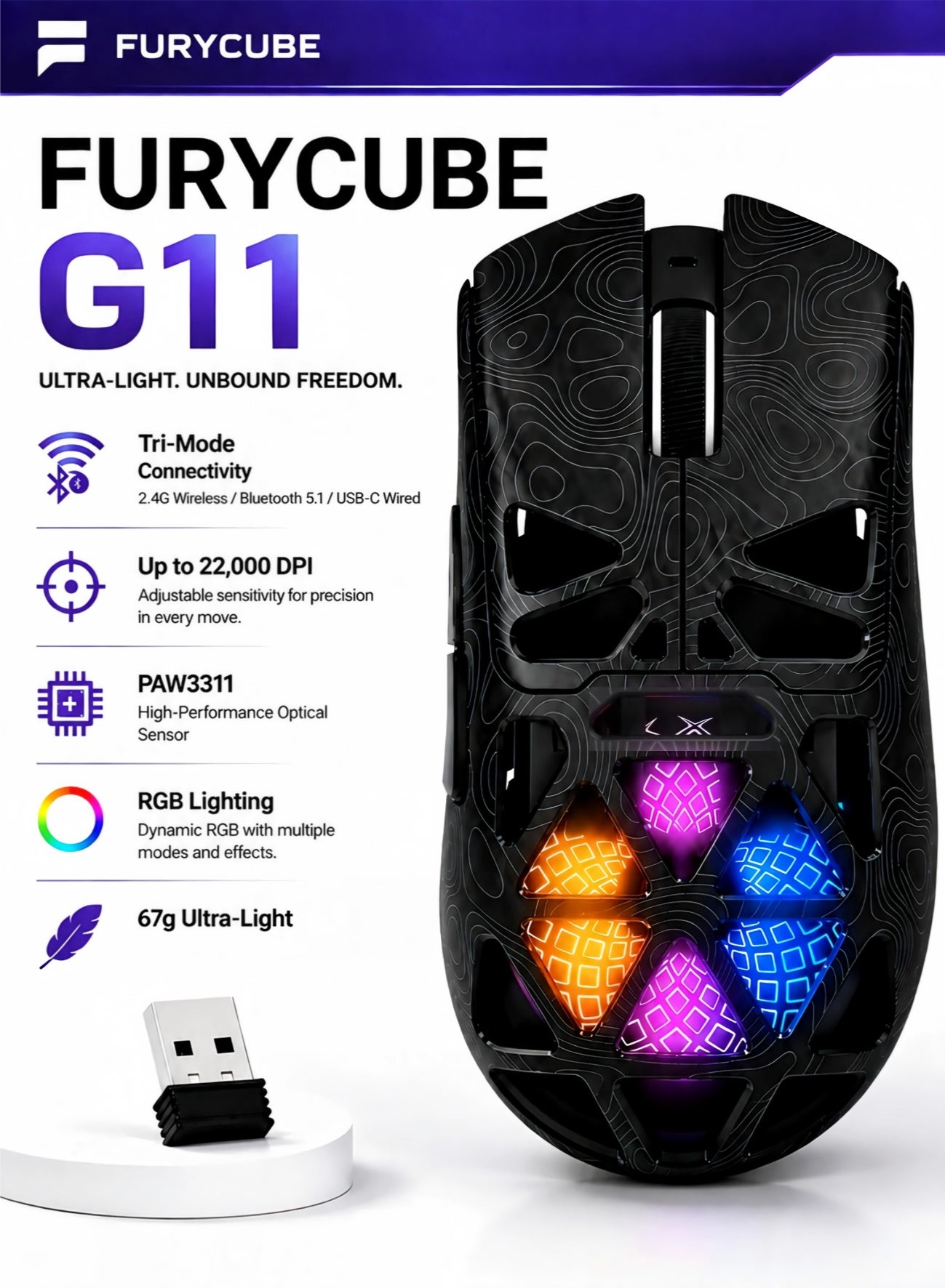 furycube Furycube G11 Connection Type: Bluetooth/Wireless