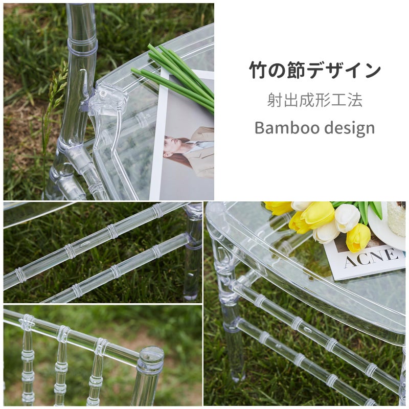 BOOSDEN Clear Chiavari Chairs, Transparent Acrylic Plastic Chair, Accent Armless Dining Chairs, Sturdy Chiavari Chair for Kitchen, Party, Event, Wedding, Banquet, Rental Business - Image 4