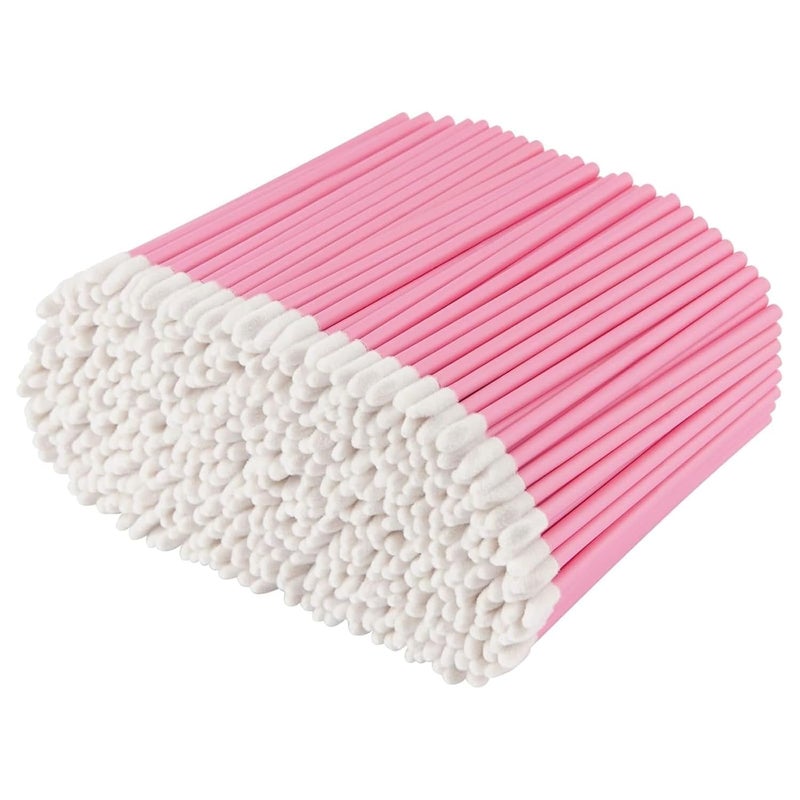 Pink Lip Wands Applicators Disposable - 500PCS Lip Brush, Lipstick Make Up Lint Free Brush Gloss Wands, Makeup Applicator Beauty Tool Kits - Image 1