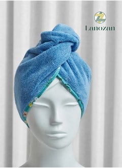 lanozan Hair Towel Size 75*28*1.5cm Blue  - Image 1