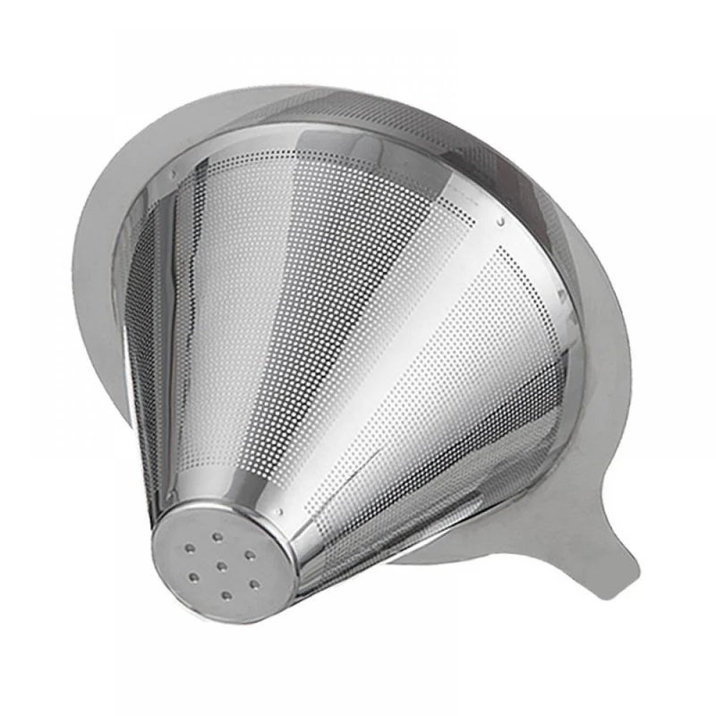 Stainless Steel Reusable Coffee Dripper, Dual Size Metal Filter - Image 1