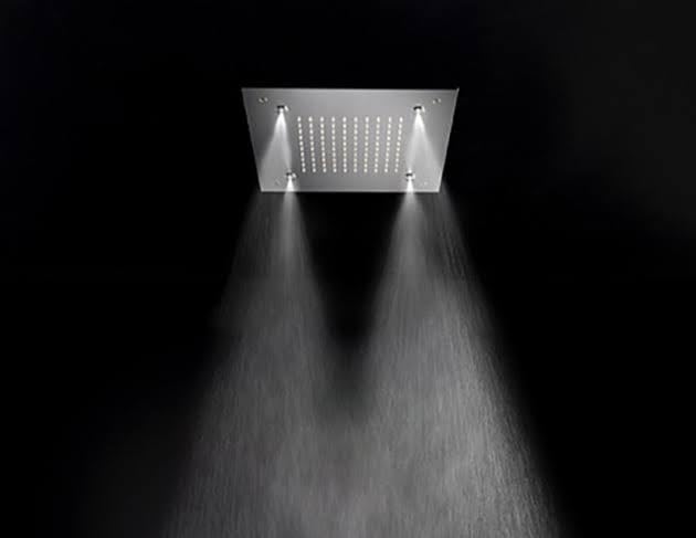 OBLONG OBOLONG Ceiling Mounted Overhead Shower Head For Bathroom 3 Flow Rain Shower Square Overhead Shower Without Arm 48 x 33 x 5 cm Chrome - Image 5