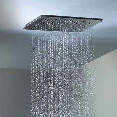 OBLONG OBOLONG Ceiling Mounted Overhead Shower Head For Bathroom 3 Flow Rain Shower Square Overhead Shower Without Arm 48 x 33 x 5 cm Chrome - Image 4