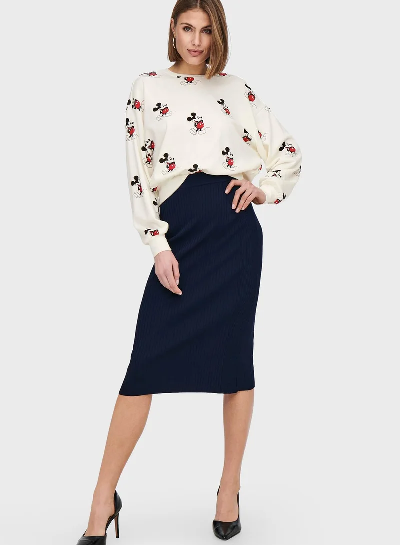 ONLY Crew Neck Graphic Sweatshirt