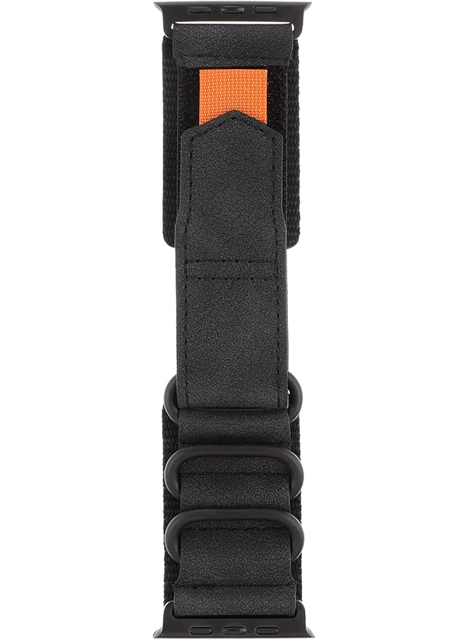 Dado Stylish Nylon Strap Compatible With Watch Series 10 Ultra 2 9 8 Ultra 8 7 6 Se Sport Design With Metal Rings For Iwatch 49Mm 45Mm 44Mm 42Mm - Image 3