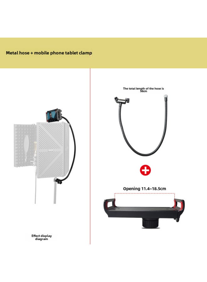 Live Broadcast Karaoke Condenser Microphone Sound Insulation Cotton Sound Absorption Cotton Microphone Sound Insulation Board Wind Screen Five Door Sound Insulation Cover - Image 1