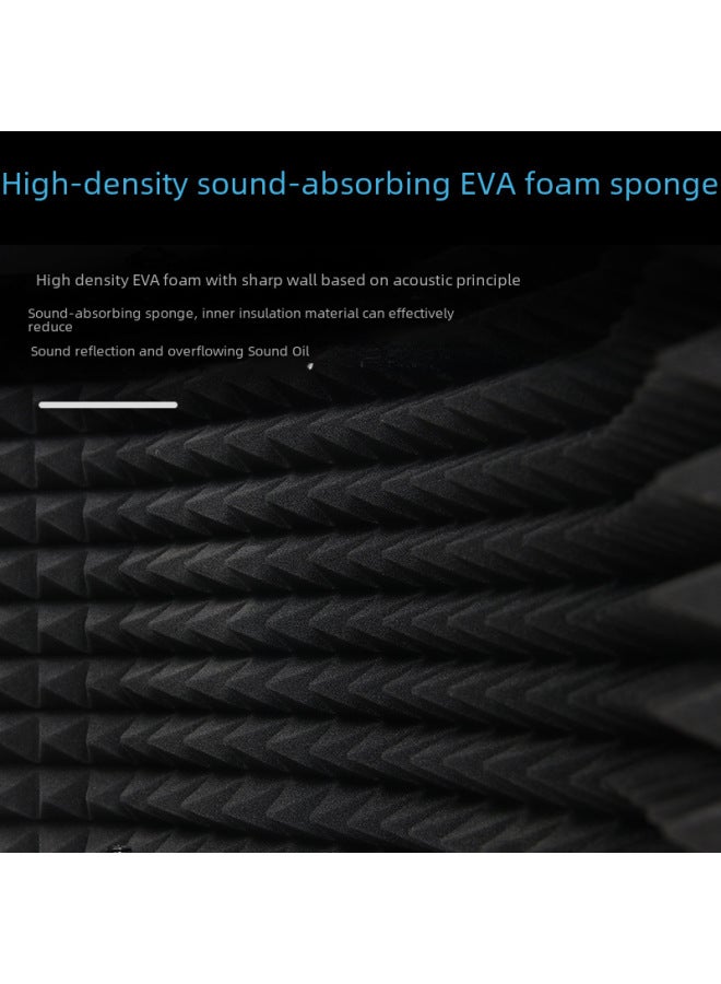 Live Broadcast Karaoke Condenser Microphone Sound Insulation Cotton Sound Absorption Cotton Microphone Sound Insulation Board Wind Screen Five Door Sound Insulation Cover - Image 3