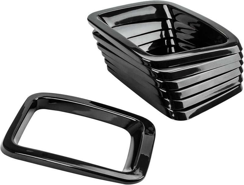 psler Vehicle Front Grille Grill Covers Inserts Frame Trims for Compass 2017-2020 (Black) Reliable durability - Image 3