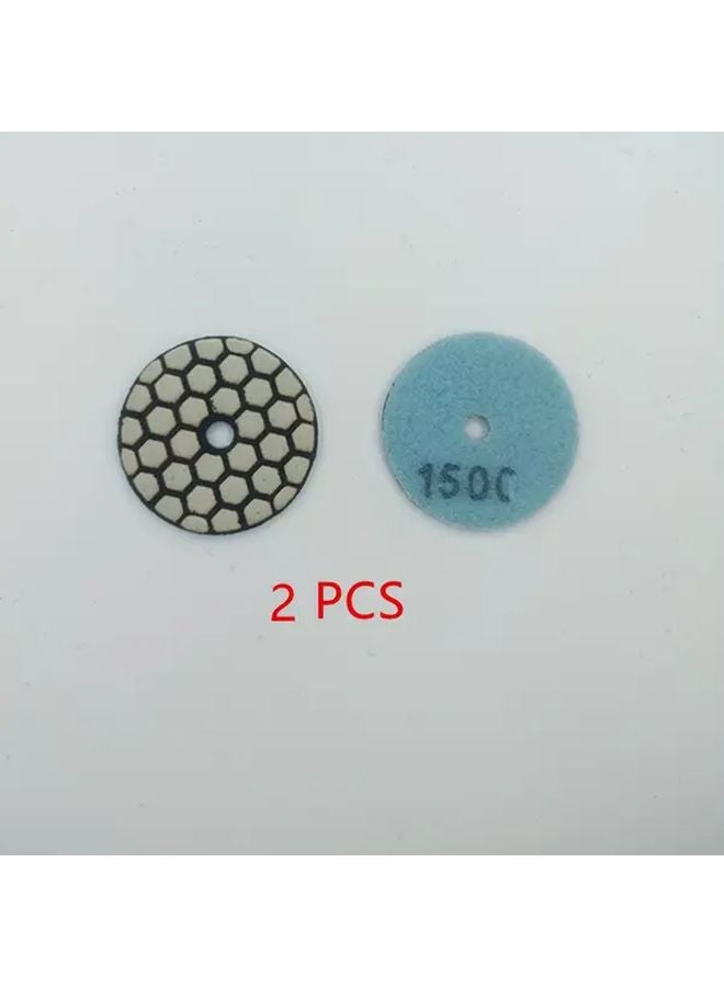 2Pcs 2 Inch 1500 Grit Diamond Dry Polishing Pads For Marble Granite Stone - Image 1