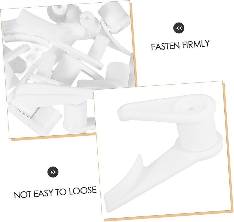 TidTaleo 10 قطعة مشابك إضاءة مثبتة على السطح مقاس 4.8 × 2.3 × 1.8 سم سهلة التركيب حامل إضاءة السقف - Image 4