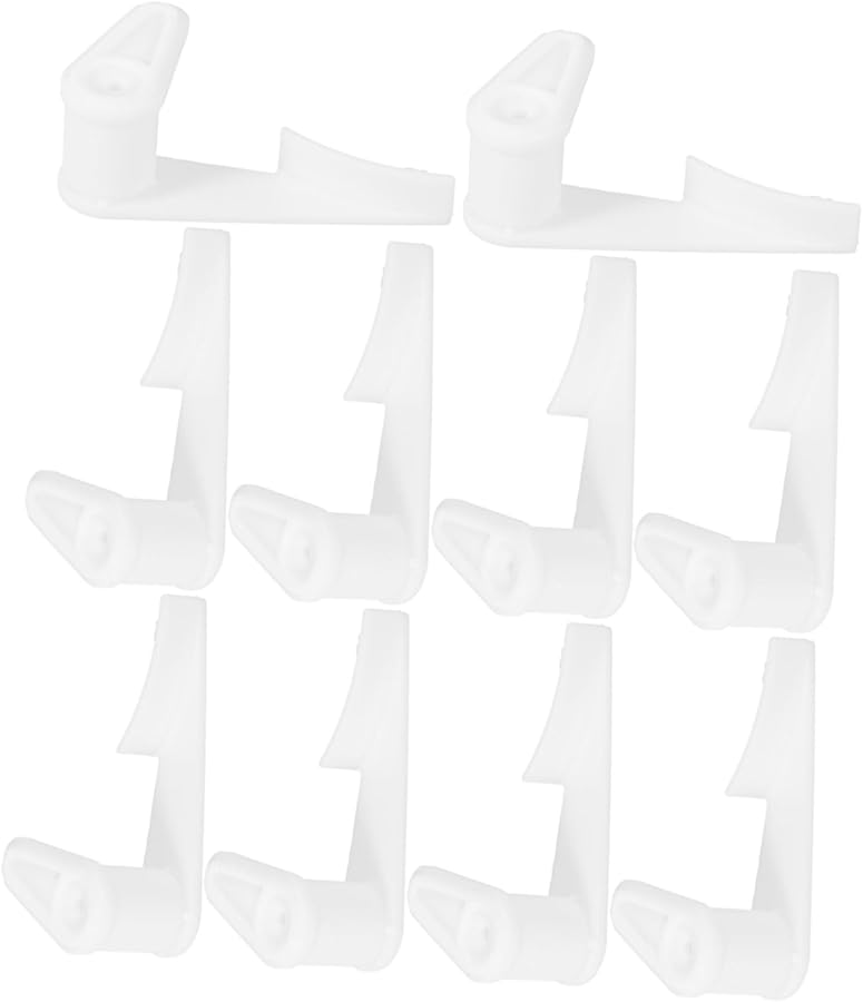 TidTaleo 10 قطعة مشابك إضاءة مثبتة على السطح مقاس 4.8 × 2.3 × 1.8 سم سهلة التركيب حامل إضاءة السقف - Image 2