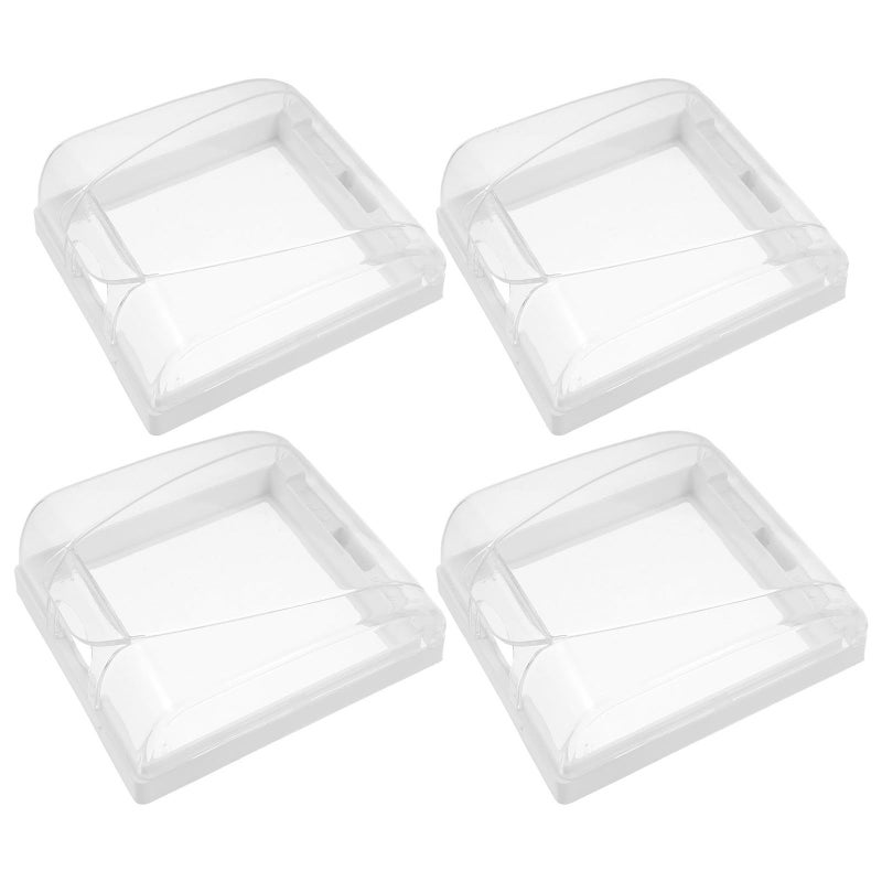 4Pcs White Plastic Waterproof Bathroom Outlet Cover Switch Guard Protection Box - Image 2