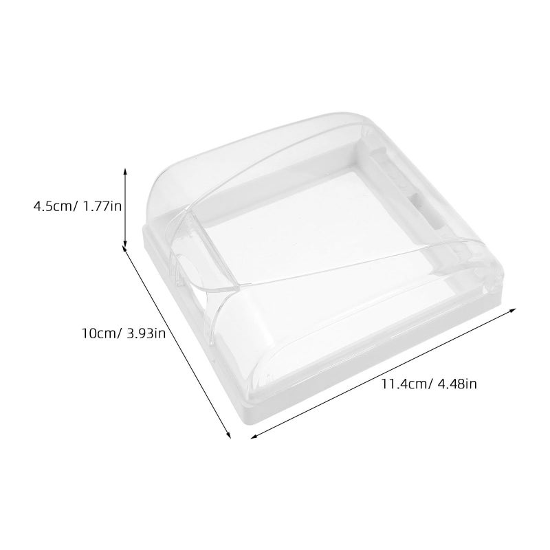 4Pcs White Plastic Waterproof Bathroom Outlet Cover Switch Guard Protection Box - Image 3