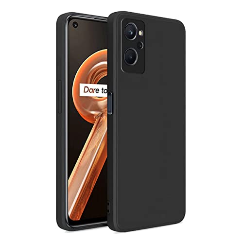 LIRAMARK Silicone Soft Back Cover Case for Realme 9i 4G (Black) - Image 1