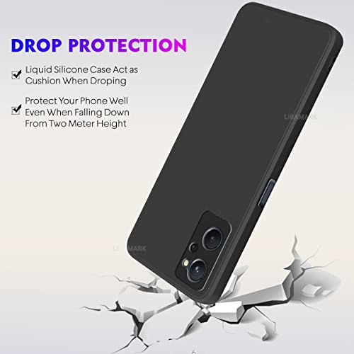 LIRAMARK Silicone Soft Back Cover Case for Realme 9i 4G (Black) - Image 3
