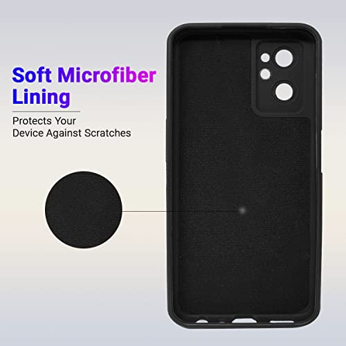 LIRAMARK Silicone Soft Back Cover Case for Realme 9i 4G (Black) - Image 4