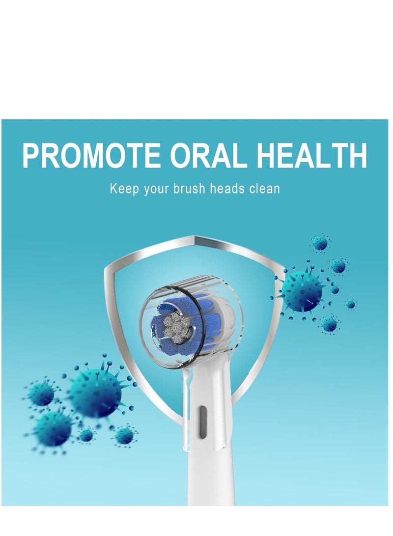 KASTWAVE 6 Pack Toothbrush Dustproof Cover Compatible with Ultimate Clean Gentle Care Replacment Heads and iO Series 3 4 5 6 7 7G 8 9 Electric Toothbrush, (Transparent+Rose) - Image 5