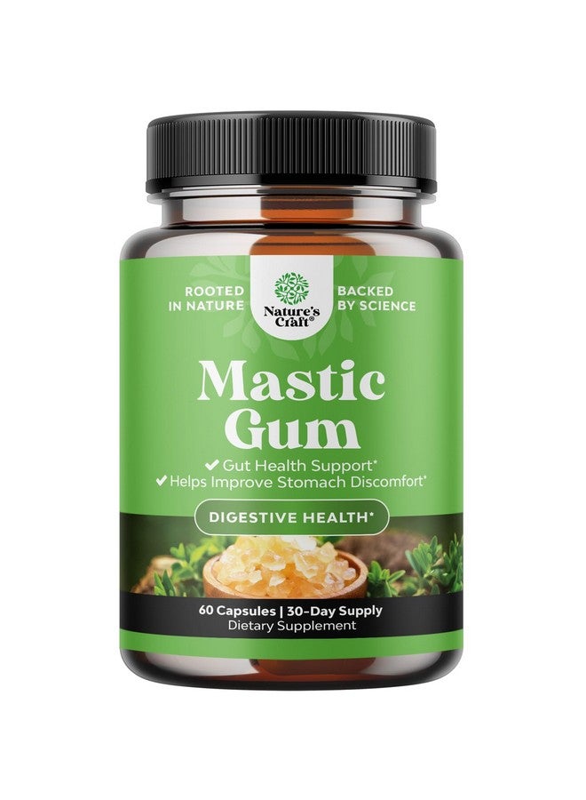 نايتشرز كرافت كبسولات صمغ المصطكي عالية القوة - مكمل عشبي للهضم يوفر راحة من اضطراب المعدة للبالغين - نباتي، غير معدل وراثيًا، خالٍ من الغلوتين، ومصنوع في منشأة أمريكية معتمدة من ممارسات التصنيع الجيدة - لطيف ومهدئ (30 حصة) - Image 1