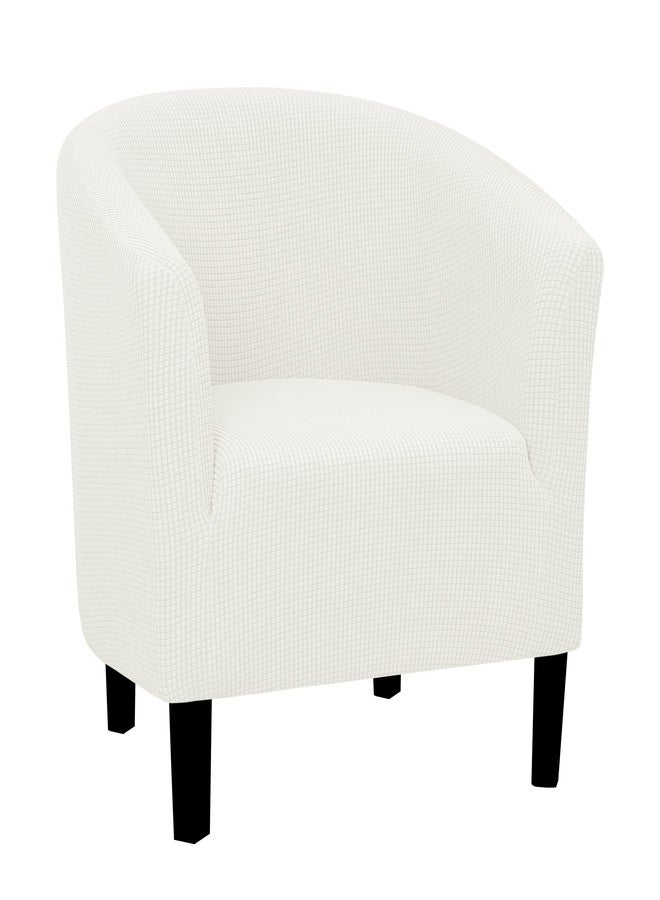 Easy-Going Stretch Club Armchair Slipcover 1 Piece Barrel Tub Sofa Cover Furniture Protector Jacquard Couch Cover Cream - Image 1