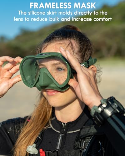 TUSA M-1010 Zensee Scuba Diving Mask, Black - Image 2