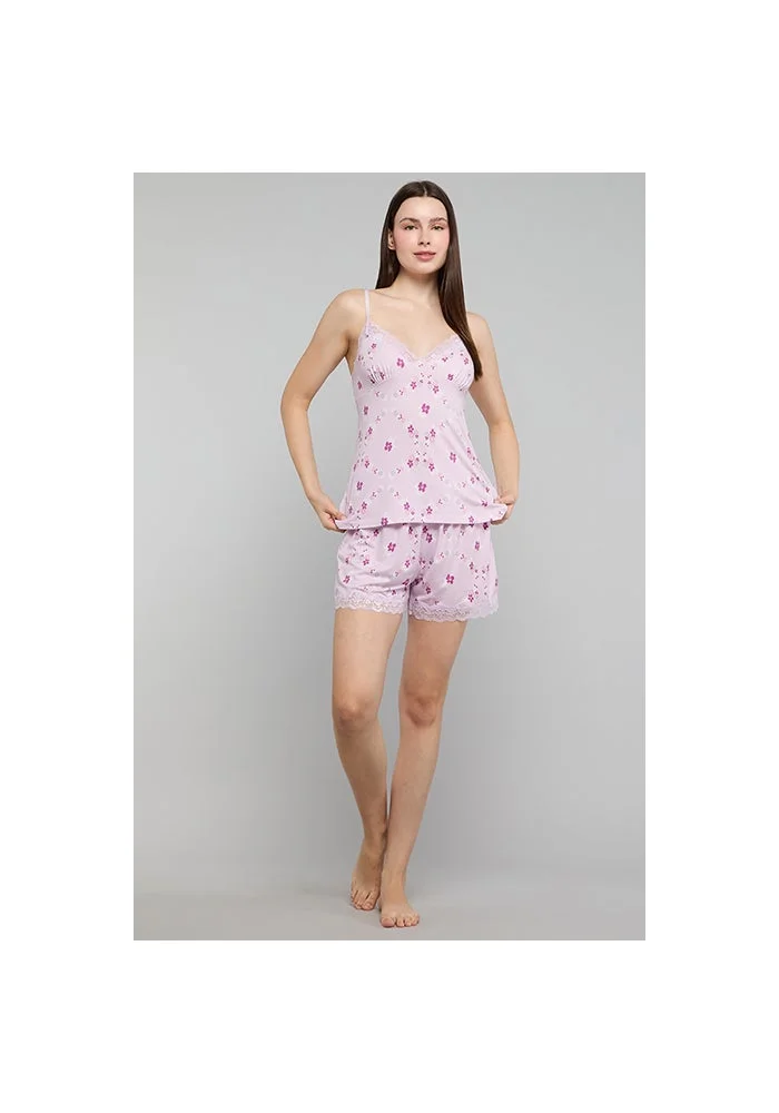 أر أند بي Printed Shorty Pyjama Set