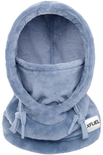 XFUEL Balaclava Ski Mask, Winter Thermal Hood Neck Warmer, Plush Lined, Windproof (US, Alpha, One Size, Blue) - Image 1