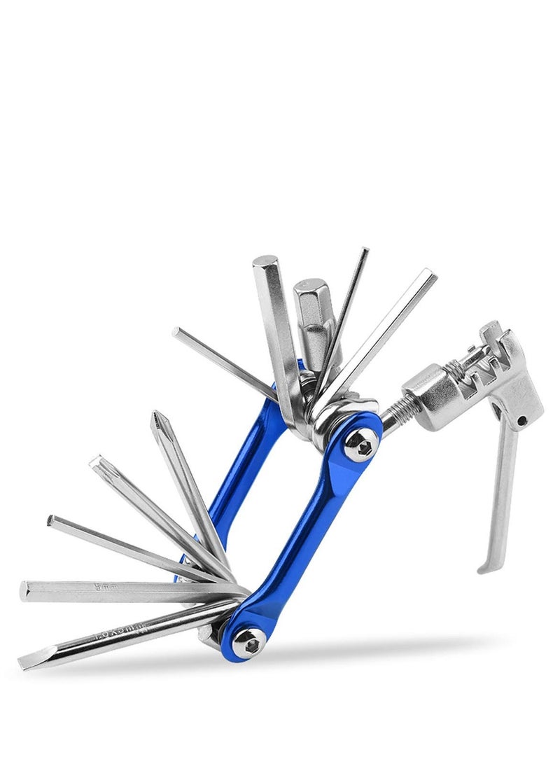 11 in 1 Bicycle Multi-Tool, Heavy Duty, Compact Pocket Sized, Lightweight, Portable Bicycle Essentials, Mountain Bike Repair Tool Kit - Image 1
