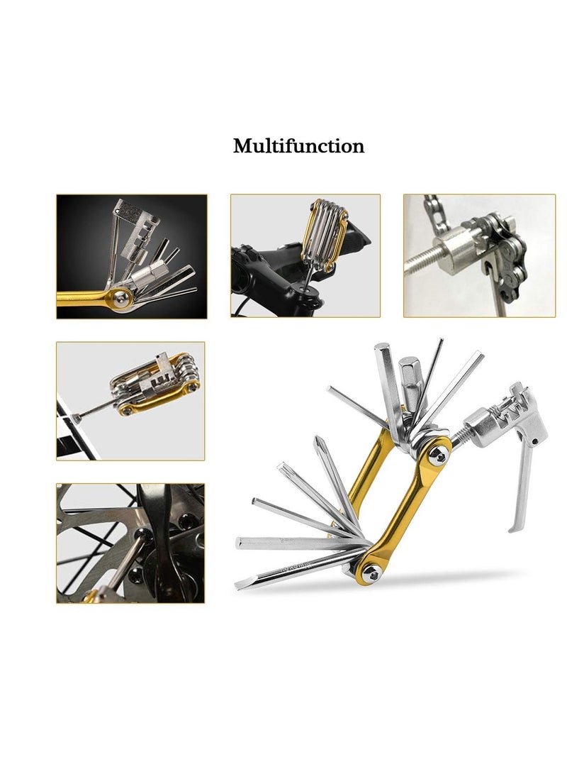 11 in 1 Bicycle Multi-Tool, Heavy Duty, Compact Pocket Sized, Lightweight, Portable Bicycle Essentials, Mountain Bike Repair Tool Kit - Image 3