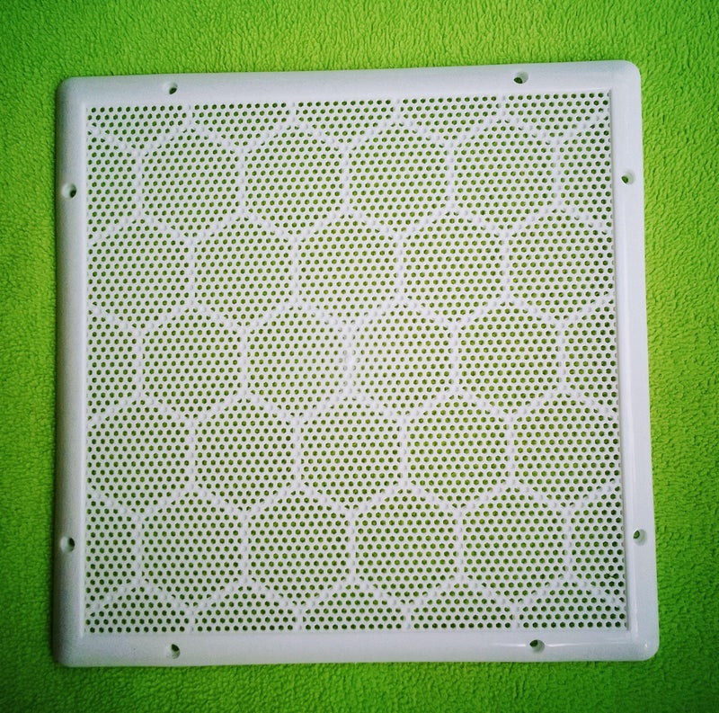 LJL Traders Square Air Vent Cover, Wall Exhaust Fan Grill, Mosquito Net Dust Controller, 12 Inch Square (30.5 cm) White -4 Piece - Image 4