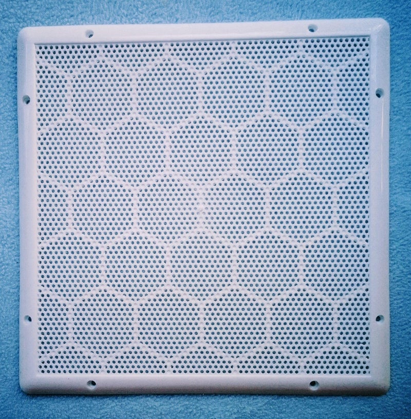 LJL Traders Square Air Vent Cover, Wall Exhaust Fan Grill, Mosquito Net Dust Controller, 12 Inch Square (30.5 cm) White -4 Piece - Image 5