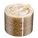 WELLIFE 60PCS Gold Glitter Dessert Plates and 60PCS Plastic Forks 63 inch Disposable Dessert Plates for 60 Guests Durable Gold Glitter Cake Plate Perfect for Party - Image 1