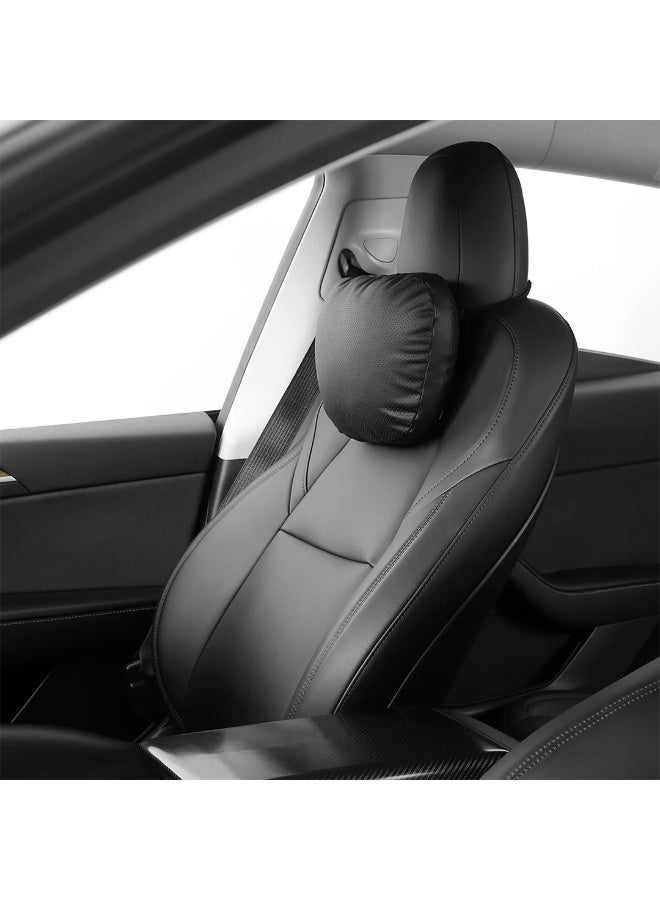 HPS Car Neck Pillow for Tesla Model 3/Y – Cotton & Leather Blend for Ultimate Comfort and Support - Image 4