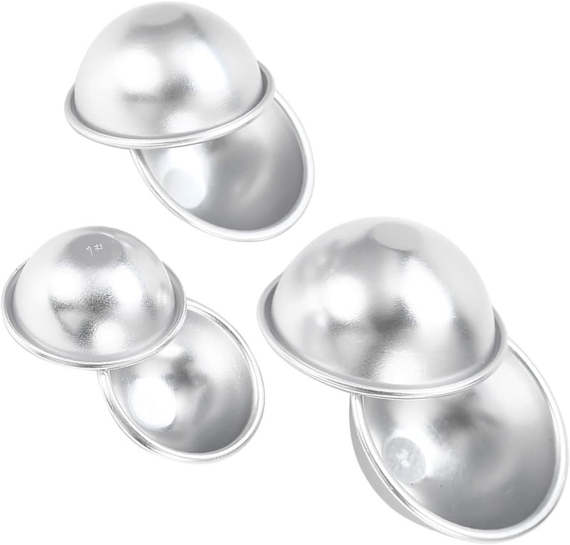 FTVOGUE Bath Bomb Set 9 Shapes Aluminium Alloy Fizzy Crafting DIY Soap Making Tool Kit for Home Spa Gift Handmade Bath Bomb Soap Cake Mould (Type 1) - Image 2